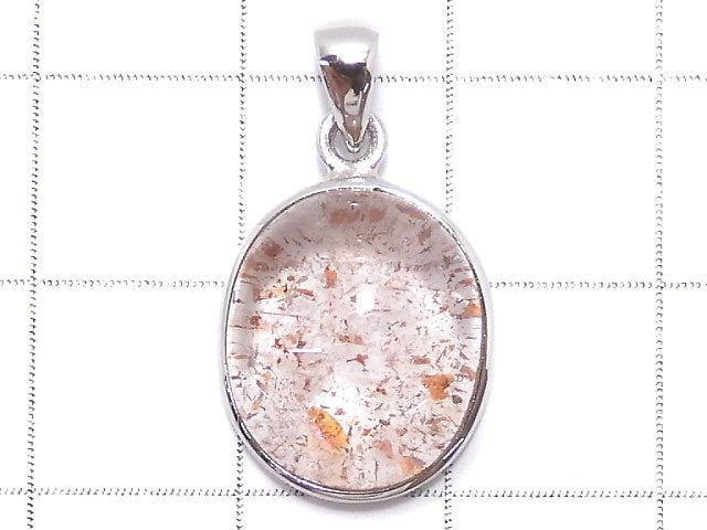 [Video][One of a kind] High Quality Lepidocrocite in Quartz AAA Pendant Silver925 NO.108