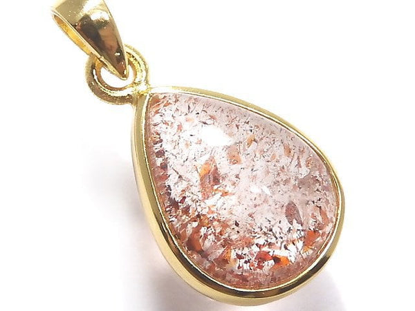 [Video][One of a kind] High Quality Lepidocrocite in Quartz AAA Pendant 18KGP NO.111