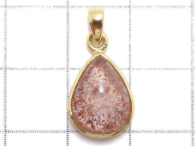 [Video][One of a kind] High Quality Lepidocrocite in Quartz AAA Pendant 18KGP NO.111