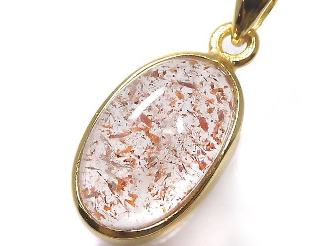 [Video][One of a kind] High Quality Lepidocrocite in Quartz AAA Pendant 18KGP NO.112