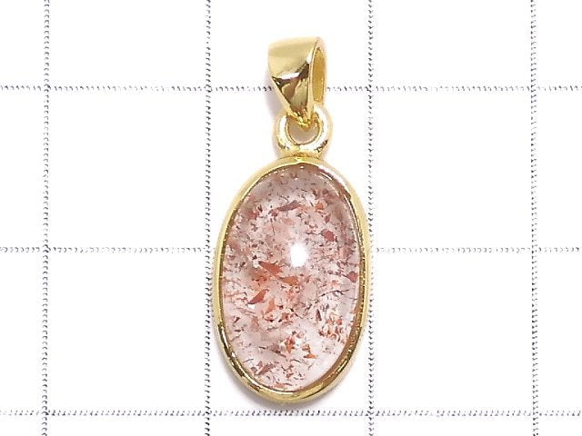 [Video][One of a kind] High Quality Lepidocrocite in Quartz AAA Pendant 18KGP NO.112