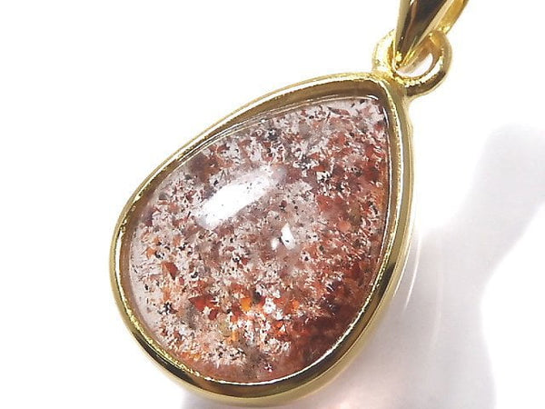 [Video][One of a kind] High Quality Lepidocrocite in Quartz AAA Pendant 18KGP NO.114