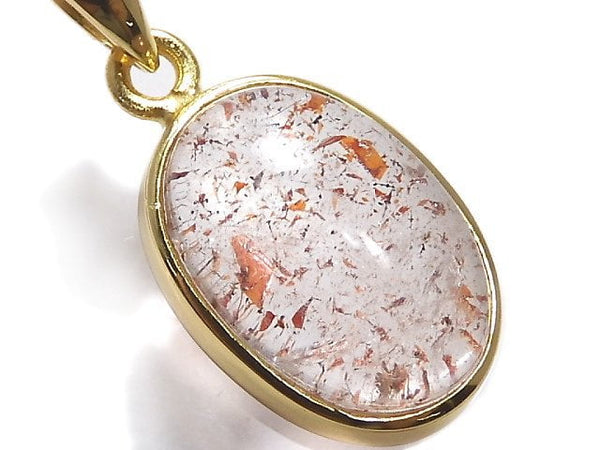 [Video][One of a kind] High Quality Lepidocrocite in Quartz AAA Pendant 18KGP NO.115