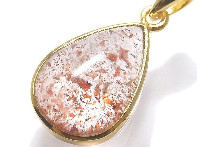 [Video][One of a kind] High Quality Lepidocrocite in Quartz AAA Pendant 18KGP NO.117