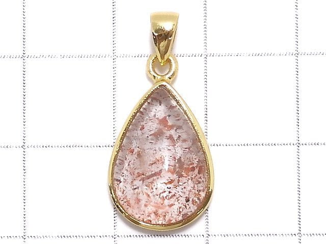 [Video][One of a kind] High Quality Lepidocrocite in Quartz AAA Pendant 18KGP NO.117