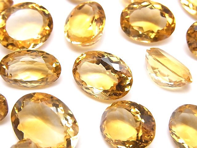 [Video]High Quality Citrine AAA Oval Faceted Size Mix 3pcs