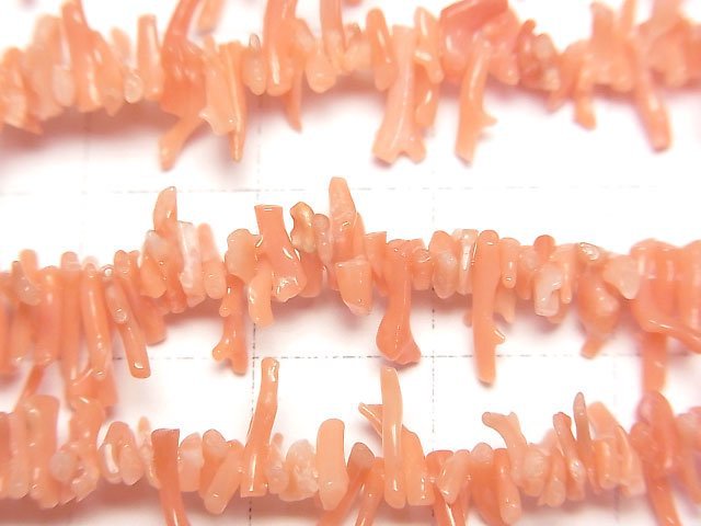 [Video] Midway Coral, Pink Orange Coral AA++ Chips, half or 1 strand beads (aprx.21inch/53cm)