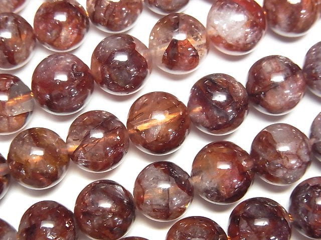 [Video] Red Hematite Quartz AAA Round 10mm half or 1strand beads (aprx.15inch/37cm)