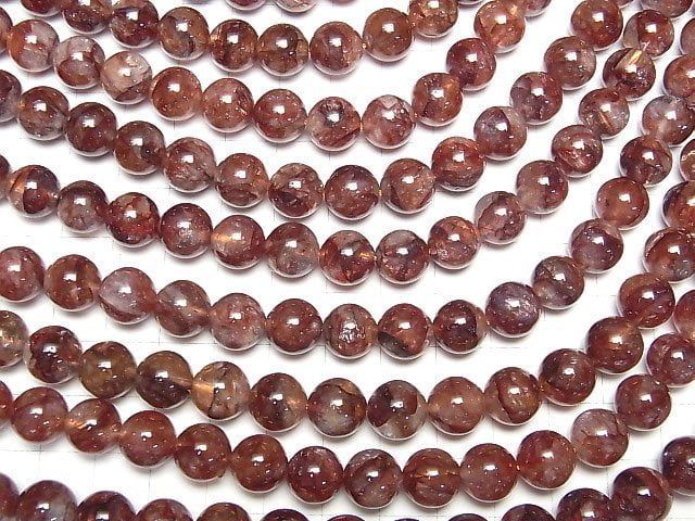 [Video] Red Hematite Quartz AAA Round 10mm half or 1strand beads (aprx.15inch/37cm)