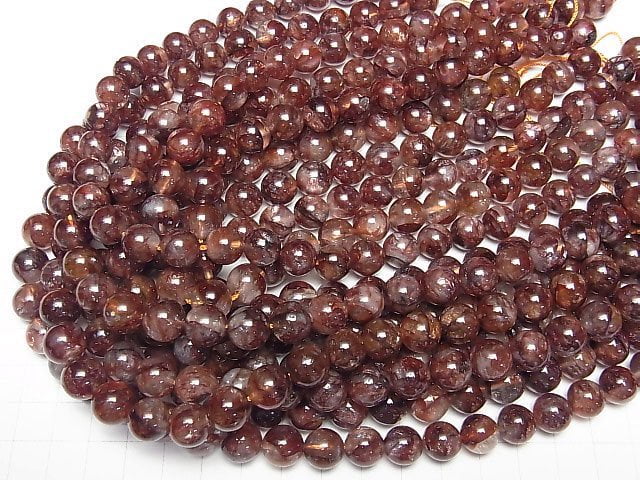 [Video] Red Hematite Quartz AAA Round 10mm half or 1strand beads (aprx.15inch/37cm)