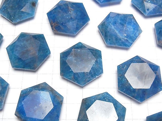 [Video] Blue Apatite AA++ Hexagram 32x28mm 1pc