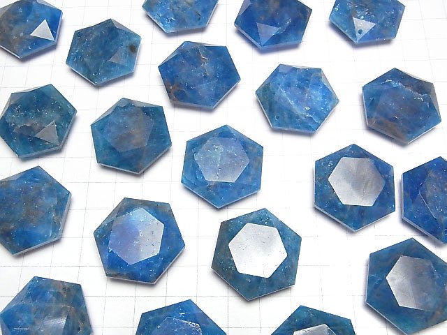 [Video] Blue Apatite AA++ Hexagram 32x28mm 1pc