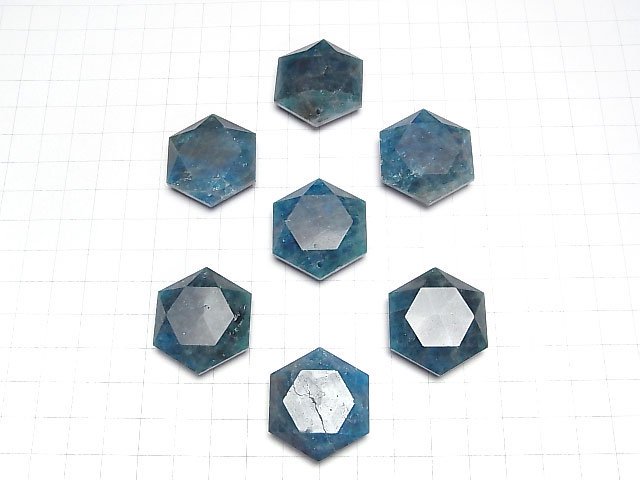 [Video] Blue Green Apatite AA++ Hexagram 32x28mm 1pc