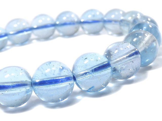 [Video][One of a kind] High Quality Sky Blue Topaz AAA- Round 9.5mm Bracelet NO.111