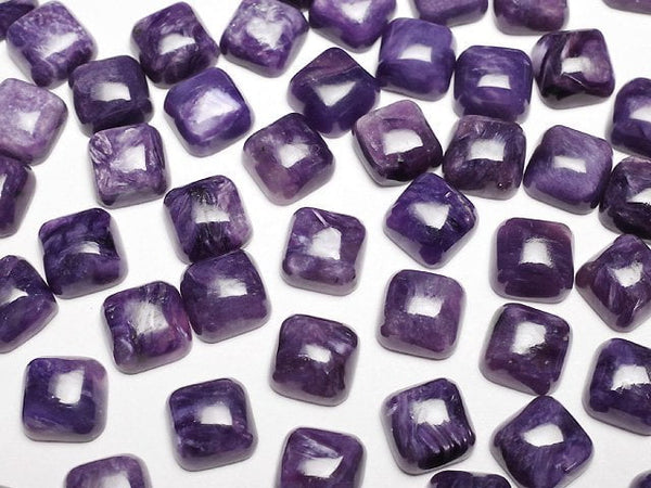 [Video]Charoite AA++ Square Cabochon 6x6mm 3pcs