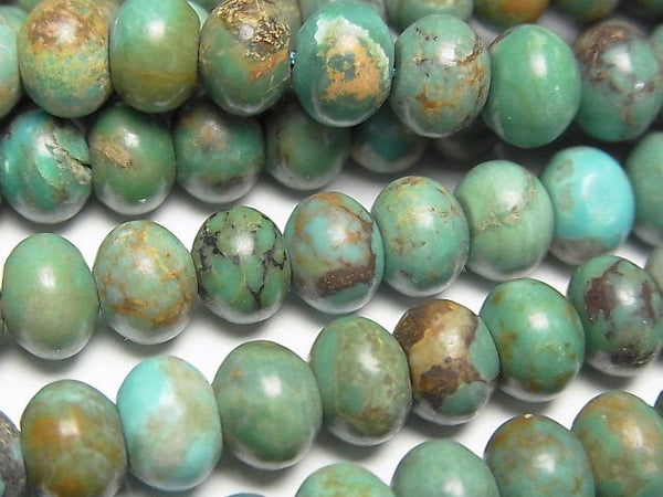 [Video]Turquoise AA+ Roundel 8x8x6mm half or 1strand beads (aprx.15inch/37cm)