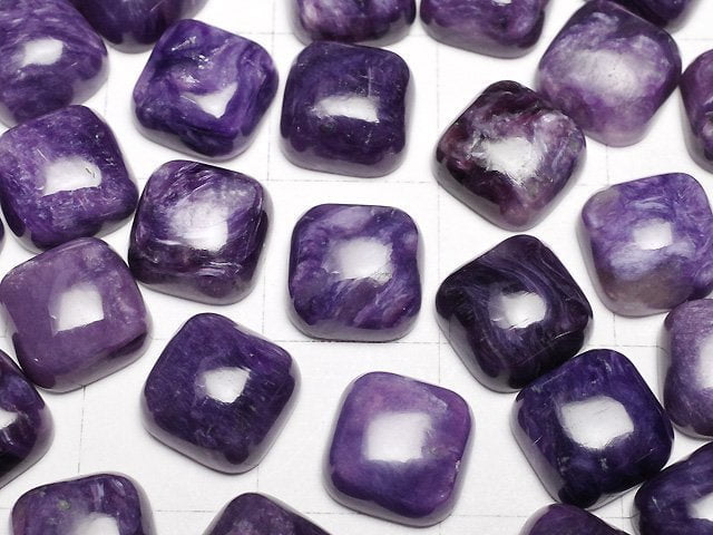 [Video]Charoite AA++ Square Cabochon 8x8mm 2pcs