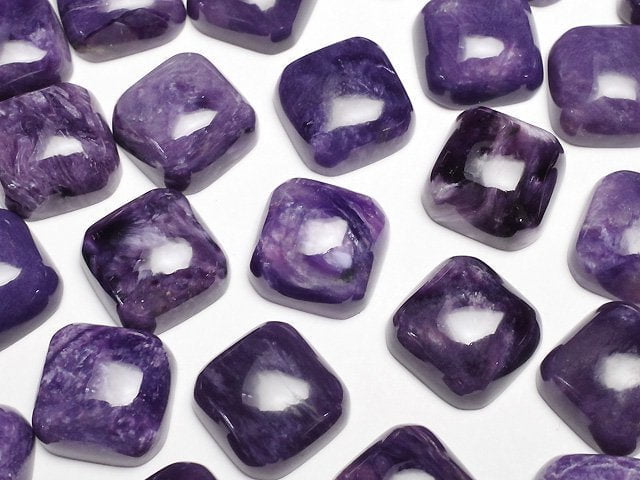 [Video]Charoite AA++ Square Cabochon 10x10mm 1pc