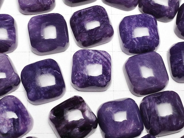 [Video]Charoite AA++ Square Cabochon 10x10mm 1pc