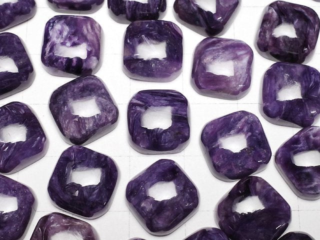 [Video]Charoite AA++ Square Cabochon 12x12mm 1pc