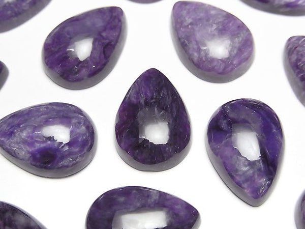 [Video]Charoite AA++ Pear shape Cabochon 18x13mm 1pc