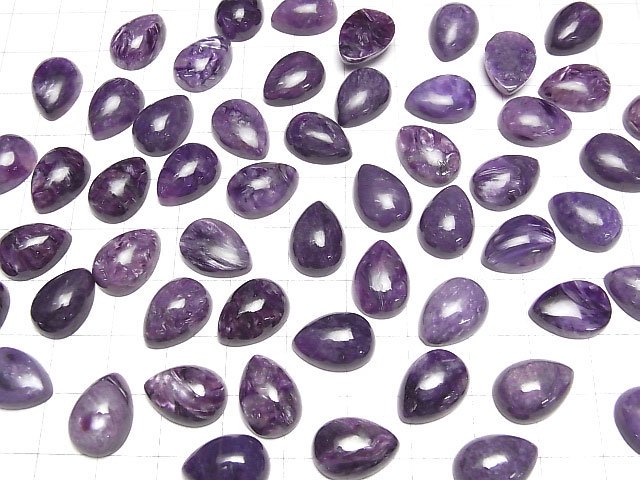 [Video]Charoite AA++ Pear shape Cabochon 18x13mm 1pc