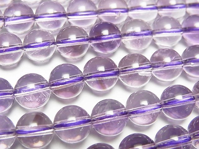 [Video]Amethyst x Smoky AA++ Round 7.5mm half or 1strand beads (aprx.15inch/36cm)