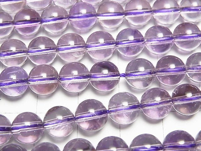 [Video]Amethyst x Smoky AA++ Round 7.5mm half or 1strand beads (aprx.15inch/36cm)