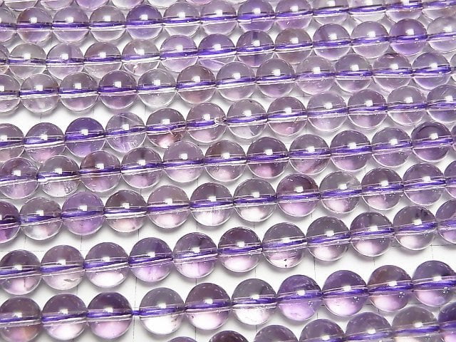 [Video]Amethyst x Smoky AA++ Round 7.5mm half or 1strand beads (aprx.15inch/36cm)