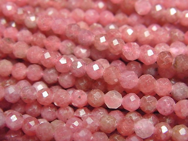 [Video]High Quality! Imperial Rhodonite AA+ Faceted Round 3.5mm 1strand beads (aprx.15inch/37cm)