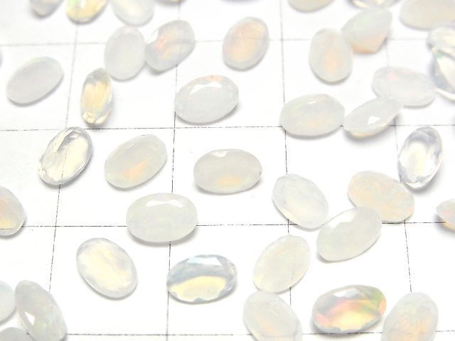 [Video]High Quality Ethiopian Opal AA+ Loose stone Oval Faceted 6x4mm 10pcs