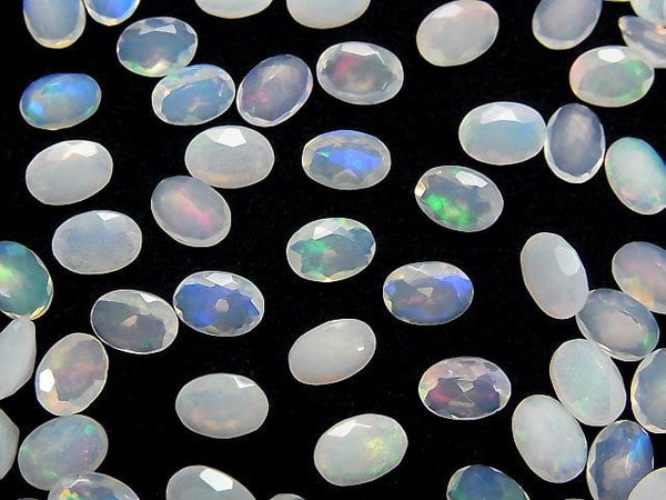 [Video]High Quality Ethiopian Opal AA++ Oval Faceted 7x5mm 5pcs