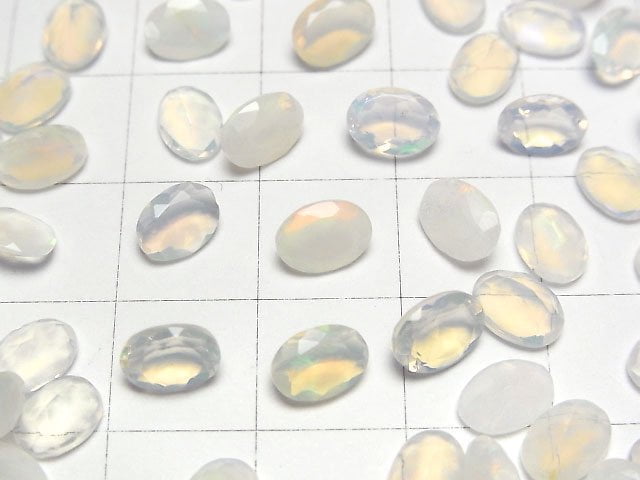 [Video]High Quality Ethiopian Opal AA++ Oval Faceted 7x5mm 5pcs