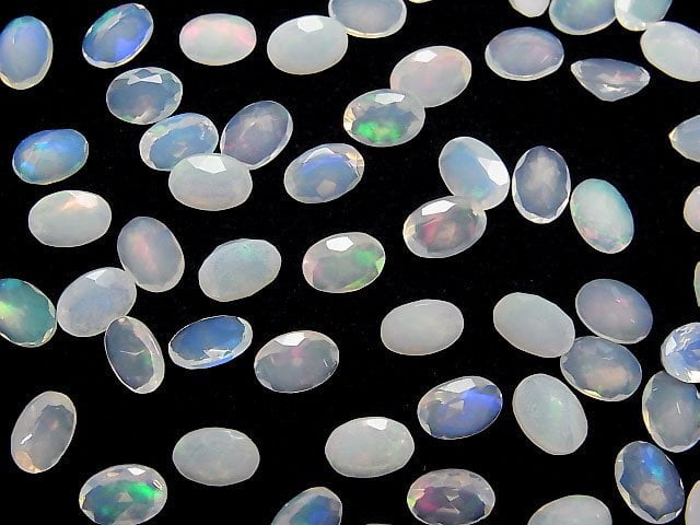 [Video]High Quality Ethiopian Opal AA++ Oval Faceted 7x5mm 5pcs