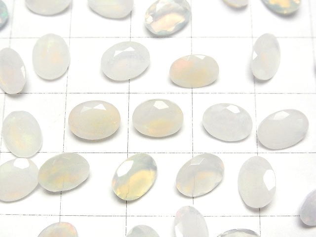 [Video]High Quality Ethiopian Opal AA+ Oval Faceted 8x6mm 5pcs