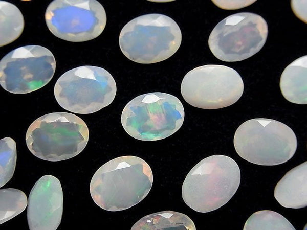 [Video]High Quality Ethiopian Opal AA++ Oval Faceted 9x7mm 3pcs