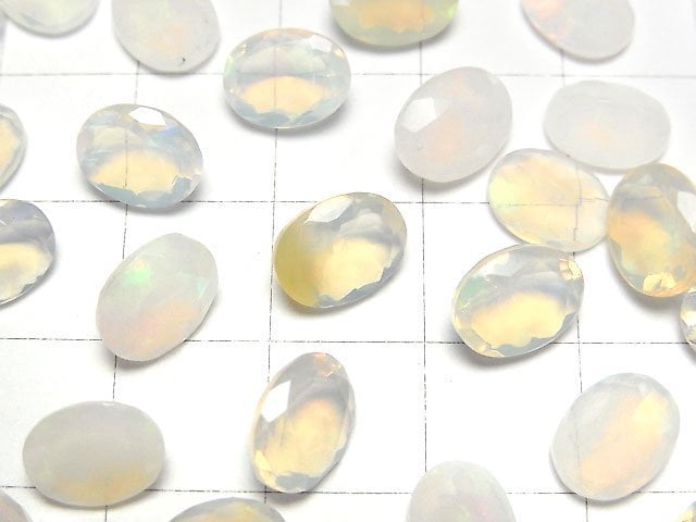 [Video]High Quality Ethiopian Opal AA++ Oval Faceted 9x7mm 3pcs