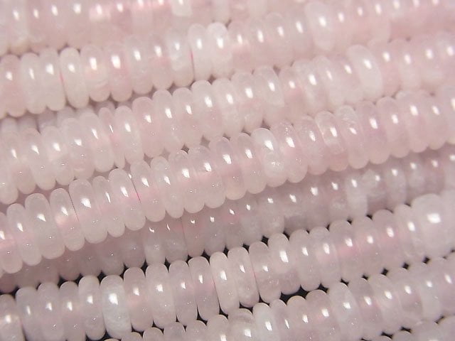 [Video]Rose Quartz AA++ Rondelle 6x6x2mm 1strand beads (aprx.15inch/37cm)