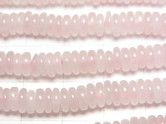 [Video]Rose Quartz AA++ Rondelle 6x6x2mm 1strand beads (aprx.15inch/37cm)
