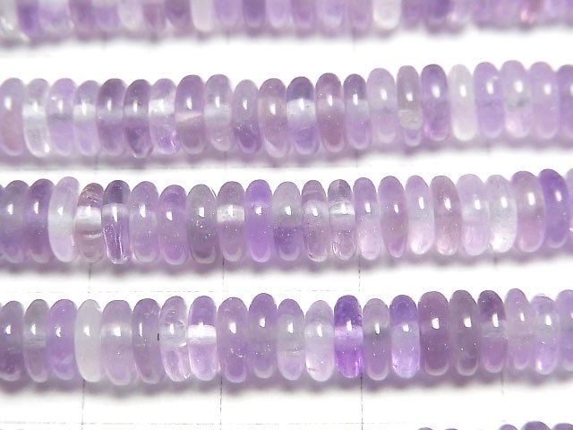 [Video] Light color Amethyst AA Roundel 6x6x2mm 1strand beads (aprx.15inch/37cm)