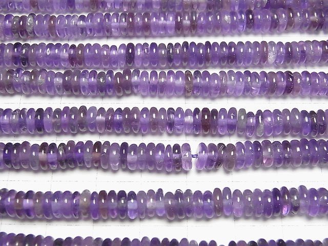 [Video]Amethyst AA+ Roundel 6x6x2mm half or 1strand beads (aprx.15inch/36cm)