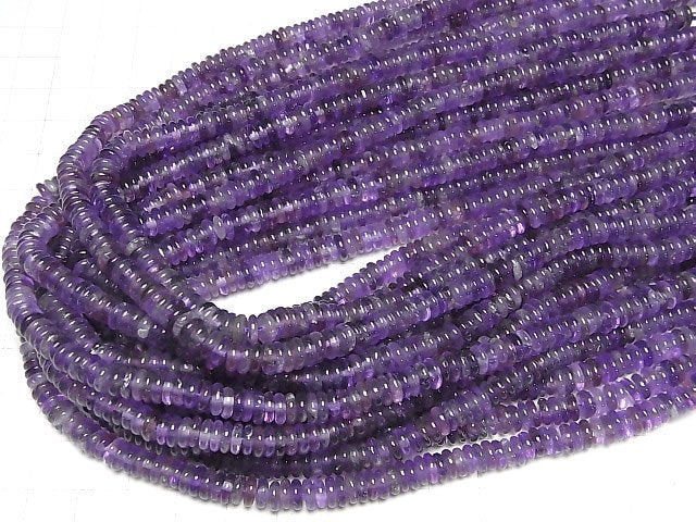 [Video]Amethyst AA+ Roundel 6x6x2mm half or 1strand beads (aprx.15inch/36cm)