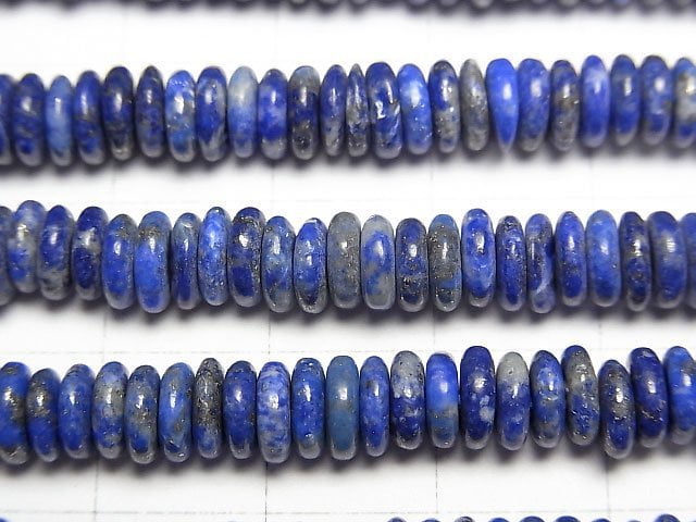 [Video] Lapislazuli AA Rondelle 6x6x2mm 1strand beads (aprx.15inch/37cm)