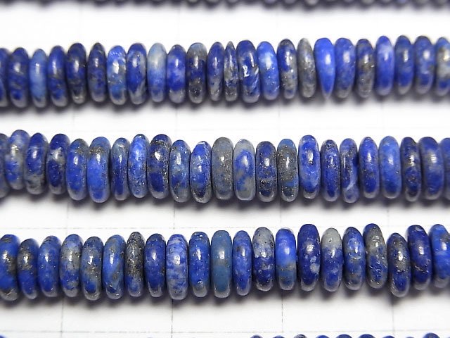 [Video] Lapislazuli AA Roundel 6x6x2mm 1strand beads (aprx.15inch/37cm)