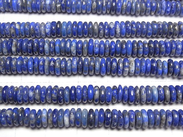 [Video] Lapislazuli AA Roundel 6x6x2mm 1strand beads (aprx.15inch/37cm)