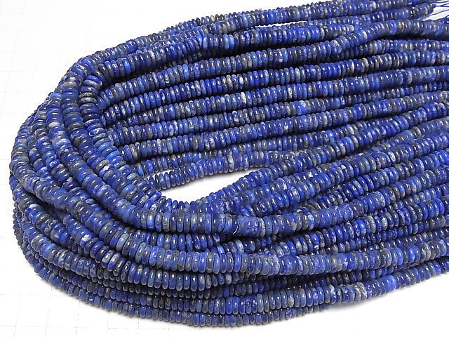 [Video] Lapislazuli AA Roundel 6x6x2mm 1strand beads (aprx.15inch/37cm)