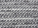 [Video]Hematite Twist 6Faceted Round 6x6x6mm Silver Coated 1strand beads (aprx.15inch/38cm)