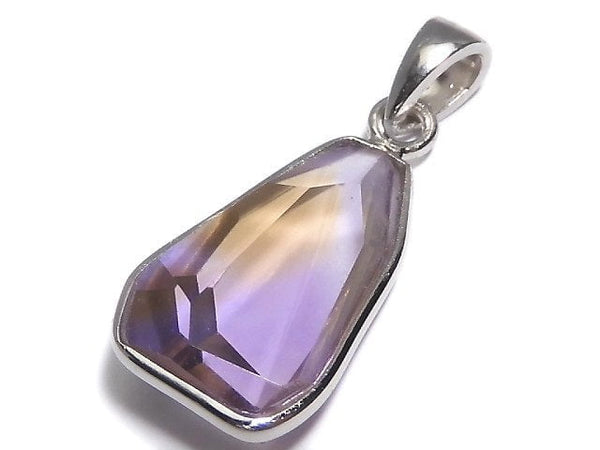 [Video][One of a kind] High Quality Ametrine AAA- Faceted Pendant Silver925 NO.236