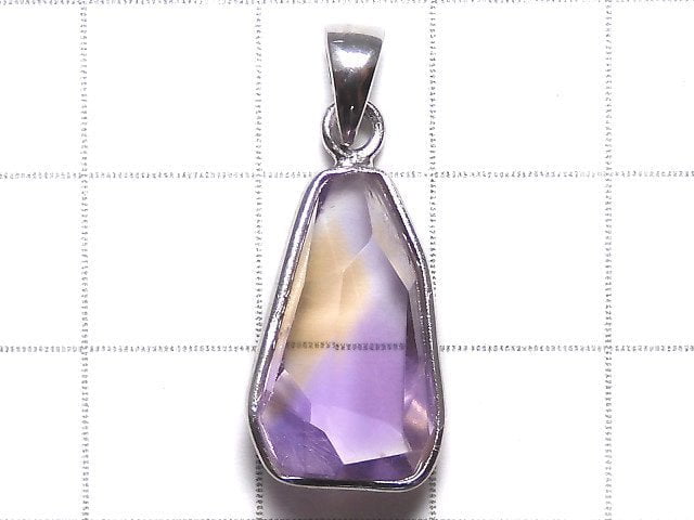 [Video][One of a kind] High Quality Ametrine AAA- Faceted Pendant Silver925 NO.236