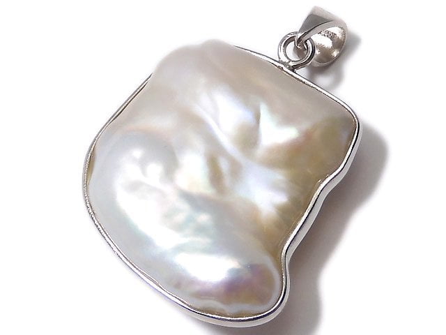 [Video][One of a kind] Fresh Water Pearl Keshi Pearl Pendant Silver925 NO.30